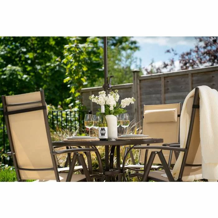 Kennet Reclining 4 Seater Polytex Dining Set In Mocha By Hectare® 12 Kennet Reclining 4 Seater Polytex Dining Set In Mocha By Hectare® - Image 10