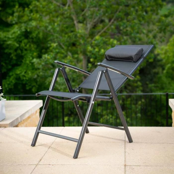 Kennet Reclining 4 Seater Polytex Dining Set In Black By Hectare® 9 Kennet Reclining 4 Seater Polytex Dining Set In Black By Hectare® - Image 7