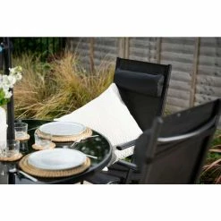 Kennet Reclining 4 Seater Polytex Dining Set In Black By Hectare® 17 Kennet Reclining 4 Seater Polytex Dining Set In Black By Hectare® -Plants outlet store FU10191 add image 6 b727