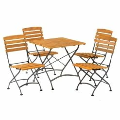 Newark Folding 75cm Square Bistro Side Chair Outdoor Dining Set -Plants outlet store FU101921 add image 5 3d05