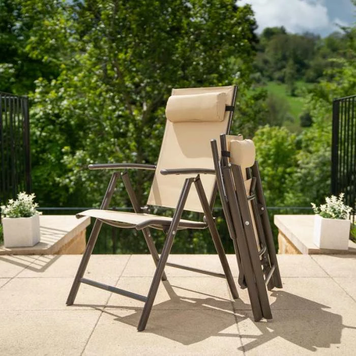 Kennet Reclining 6 Seater Polytex Dining Set In Mocha By Hectare® 5 Kennet Reclining 6 Seater Polytex Dining Set In Mocha By Hectare® - Image 3