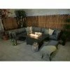 Lifestyle Metal 8 Seater Garden Corner Sofa Set With Rectangular Fire Pit Table By Primrose Living -Plants outlet store FU101977 FullSet eb46