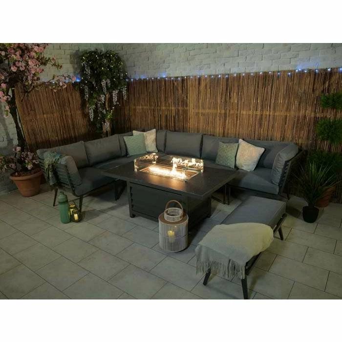 Lifestyle Metal 8 Seater Garden Corner Sofa Set With Rectangular Fire Pit Table By Primrose Living 3 Lifestyle Metal 8 Seater Garden Corner Sofa Set With Rectangular Fire Pit Table By Primrose Living