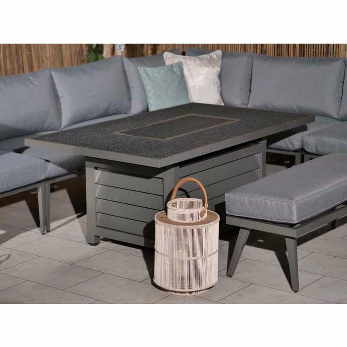 Lifestyle Metal 8 Seater Garden Corner Sofa Set With Rectangular Fire Pit Table By Primrose Living 5 Lifestyle Metal 8 Seater Garden Corner Sofa Set With Rectangular Fire Pit Table By Primrose Living - Image 3