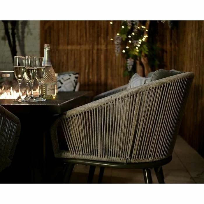 Lifestyle Rope 6 Seater Garden Fire Pit Table Dining Set By Primrose Living 6 Lifestyle Rope 6 Seater Garden Fire Pit Table Dining Set By Primrose Living - Image 4