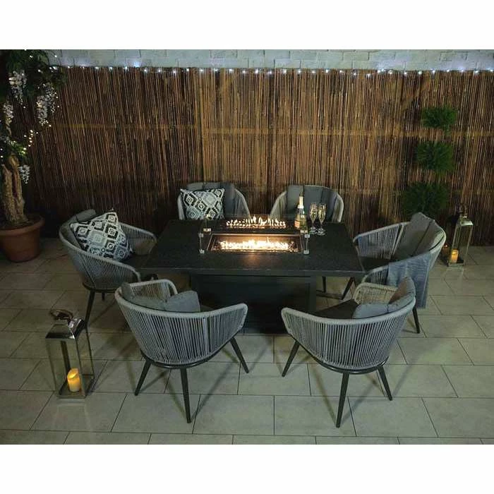 Lifestyle Rope 6 Seater Garden Fire Pit Table Dining Set By Primrose Living 3 Lifestyle Rope 6 Seater Garden Fire Pit Table Dining Set By Primrose Living