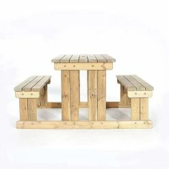 Guernsey 4 Seater Easy Access Walk-in Wooden Picnic Table -Plants outlet store FU102047 add image 2 56ca