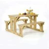 Guernsey 6 Seater Easy Access Walk-in Wooden Picnic Table -Plants outlet store FU102048 main image babc