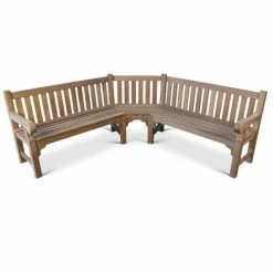 212cm Queensbury Wooden Corner Bench -Plants outlet store FU102061 add image 5 cbdf