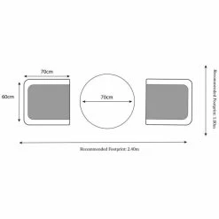 Wentworth 70cm Rattan Bistro Set -Plants outlet store FU102072 add image 5 98a1