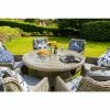 Wentworth 6 Seater Round Highback Rattan Dining Set