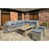 Wentworth 8 Seater Deluxe Modular Rattan Corner Dining Set With Adjustable Table -Plants outlet store FU102077 main image cc9f