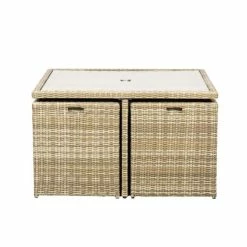 125cm Wentworth 8 Seater Rattan Cube Dining Set -Plants outlet store FU102078 add image 2 23c9