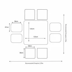 125cm Wentworth 8 Seater Rattan Cube Dining Set -Plants outlet store FU102078 add image 4 6ab9