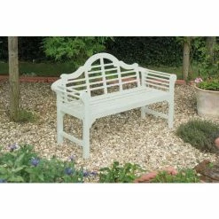 Forest White Lutyens-Style Garden Bench 130cm -Plants outlet store FU10207 add image 2 b65a