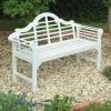 Forest White Lutyens-Style Garden Bench 130cm -Plants outlet store FU10207 main image f23e