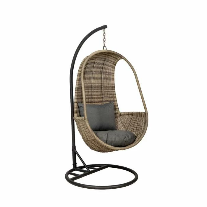 Wentworth Rattan Hanging Pod With Seat And Back Cushions 3 Wentworth Rattan Hanging Pod With Seat And Back Cushions