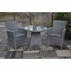 Paris Rattan Bistro Set | 70cm Round Table With 2 Carver Chairs -Plants outlet store FU102082 main image 2b8f
