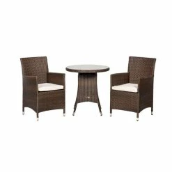 Cannes Mocha Brown Rattan Bistro Set 13 Cannes Mocha Brown Rattan Bistro Set -Plants outlet store FU102092 add image 4 ca22