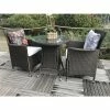 Cannes Mocha Brown Rattan Bistro Set -Plants outlet store FU102092 main image e80d