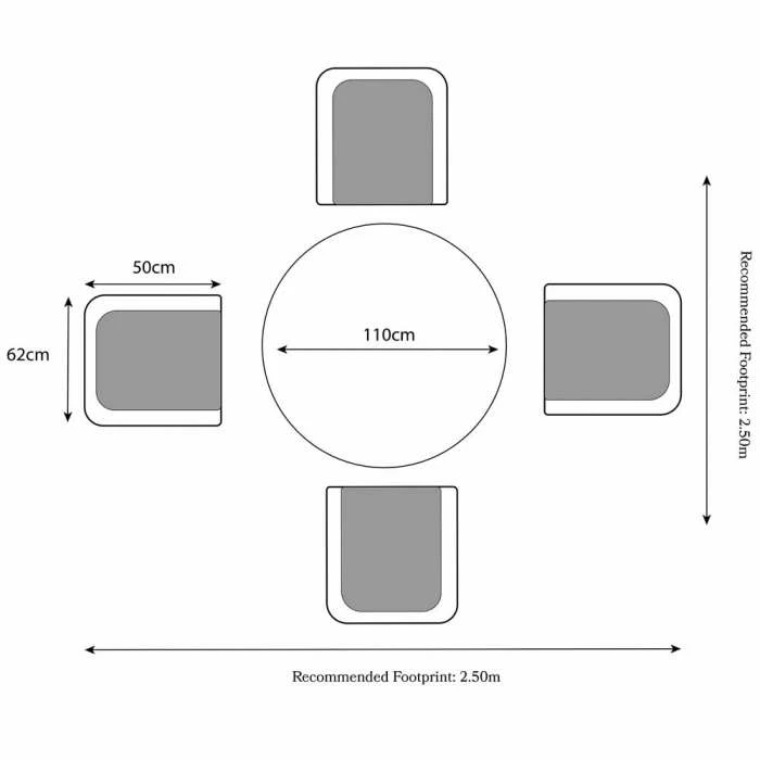Cannes Mocha Brown 4 Seater Rattan Dining Set 9 Cannes Mocha Brown 4 Seater Rattan Dining Set - Image 7