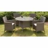 Cannes Mocha Brown 4 Seater Rattan Dining Set -Plants outlet store FU102093 main image e60e