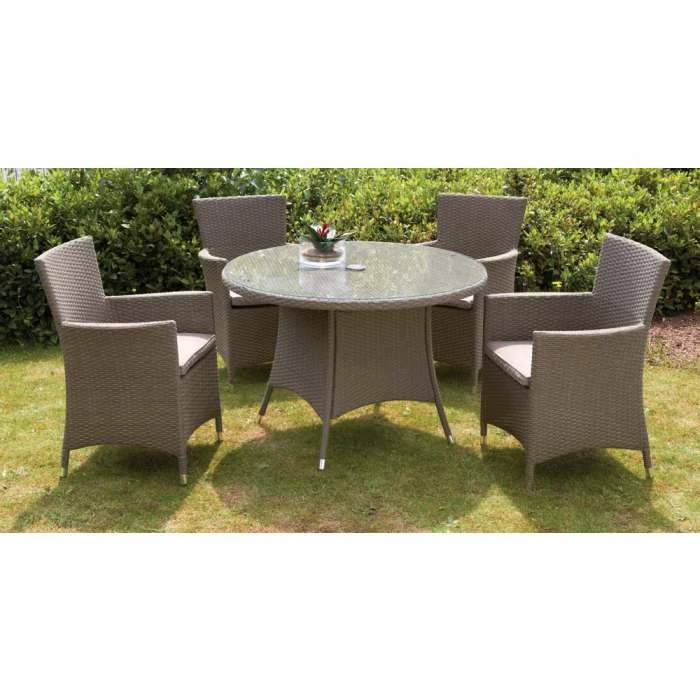 Cannes Mocha Brown 4 Seater Rattan Dining Set 3 Cannes Mocha Brown 4 Seater Rattan Dining Set