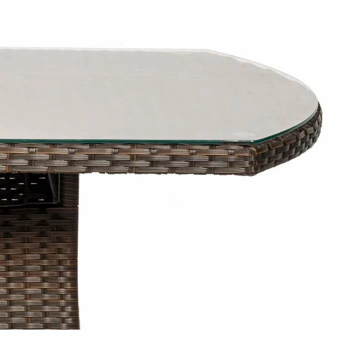 Cannes Mocha Brown 6 Seater Rattan Dining Set 6 Cannes Mocha Brown 6 Seater Rattan Dining Set - Image 4