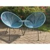 Monaco Blue 3 Piece Metal Egg Chair Set 1 Monaco Blue 3 Piece Metal Egg Chair Set -Plants outlet store FU102104 main image ccb5