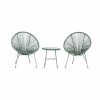 Monaco Green 3 Piece Metal Egg Chair Set -Plants outlet store FU102105 main image dc3a