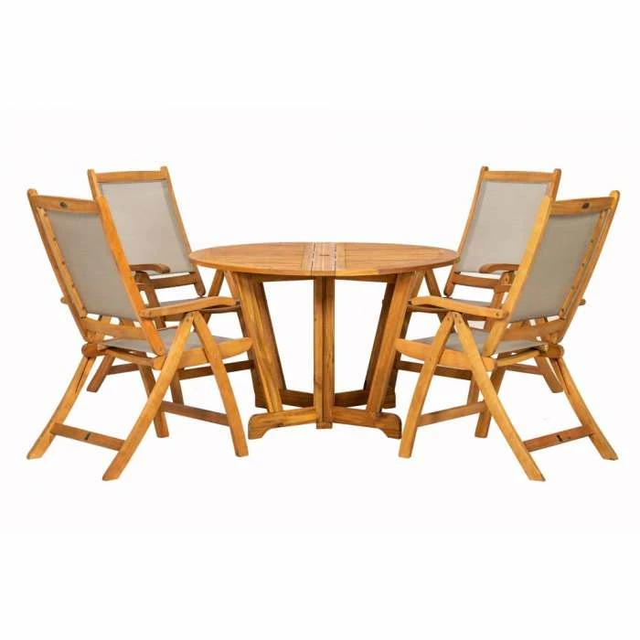 Henley 4 Seater Wooden Dining Set With Reclining Chairs 3 Henley 4 Seater Wooden Dining Set With Reclining Chairs
