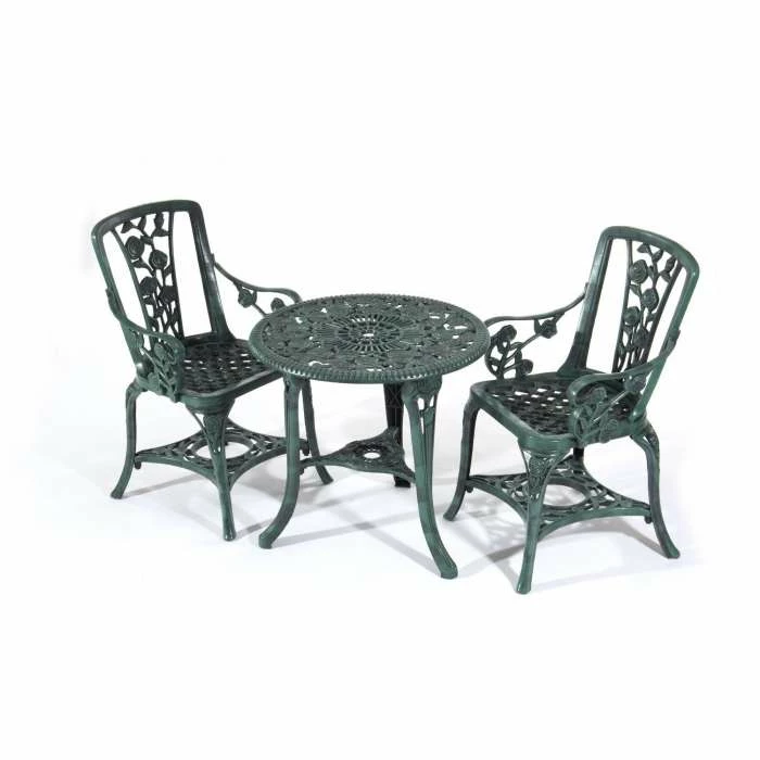 3 Piece Rose Armchair Patio Set - Gun Metal Grey 4 3 Piece Rose Armchair Patio Set - Gun Metal Grey - Image 2