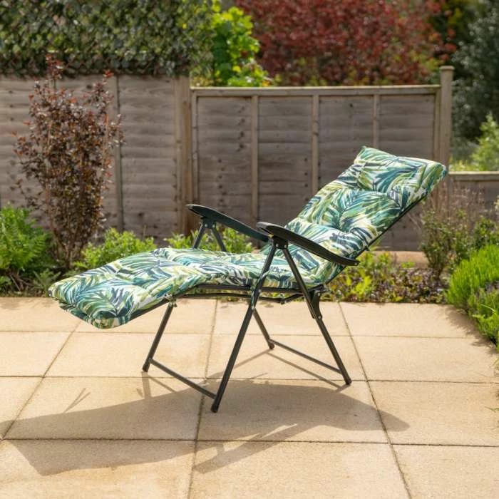Hadleigh Leaf Pattern Recliner Lounger Chair By Hectare® 4 Hadleigh Leaf Pattern Recliner Lounger Chair By Hectare® - Image 2