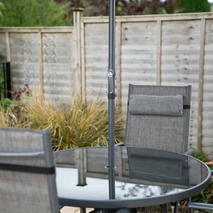 Kennet Reclining 4 Seater Polytex Dining Set In Grey By Hectare® 5 Kennet Reclining 4 Seater Polytex Dining Set In Grey By Hectare® - Image 3