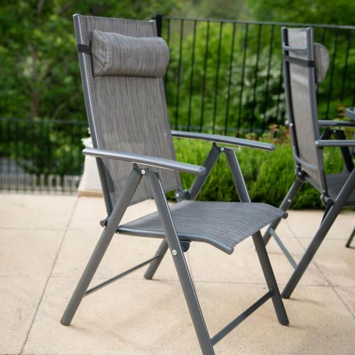 Kennet Reclining 4 Seater Polytex Dining Set In Grey By Hectare® 7 Kennet Reclining 4 Seater Polytex Dining Set In Grey By Hectare® - Image 5