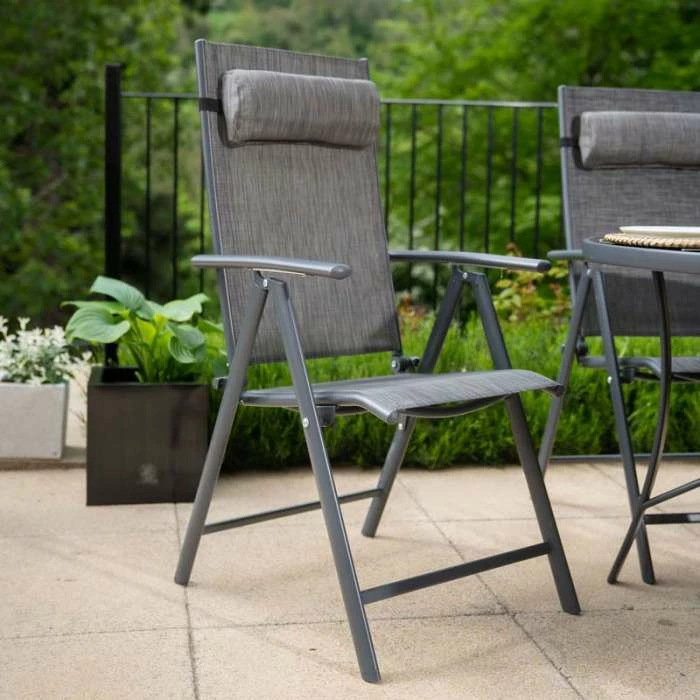 Kennet Reclining 4 Seater Polytex Dining Set In Grey By Hectare® 10 Kennet Reclining 4 Seater Polytex Dining Set In Grey By Hectare® - Image 8