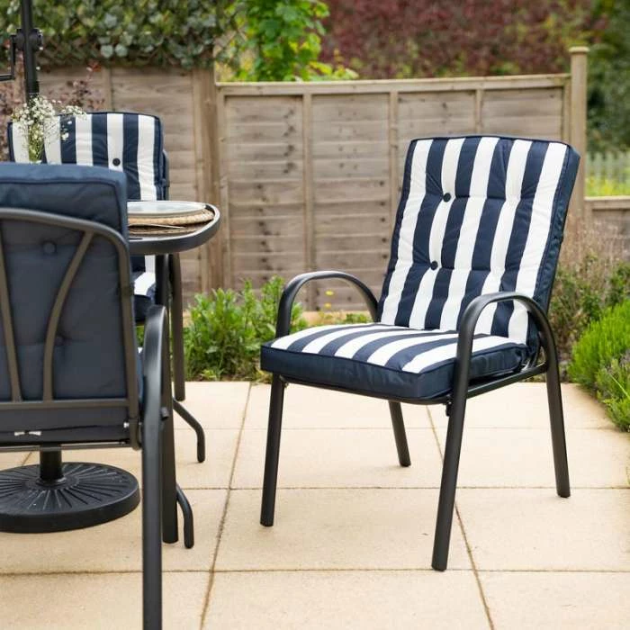 Hadleigh 4 Seater Garden Dining Furniture Set In Navy By Hectare® 10 Hadleigh 4 Seater Garden Dining Furniture Set In Navy By Hectare® - Image 8