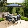 Hadleigh 4 Seater Garden Dining Furniture Set In Navy By Hectare® -Plants outlet store FU102201 main image 73f5