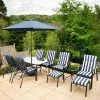 Hadleigh Reclining 6 Seater Garden Dining And Leisure Furniture Set In Navy By Hectare® -Plants outlet store FU102202 main image cc2a
