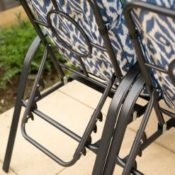 Hadleigh Reclining 6 Seater Garden Dining And Leisure Furniture Set In Blue By Hectare® -Plants outlet store FU102204 add image 2 0686