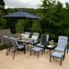 Hadleigh Reclining 6 Seater Garden Dining And Leisure Furniture Set In Blue By Hectare® -Plants outlet store FU102204 main image 4950