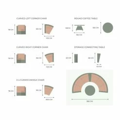 'Peony' Luxury Rattan 6 Seater Modular Garden Sofa Set With Storage Basket And Coffee Table In Stone By Primrose Living -Plants outlet store FU102224 V2 5ed9