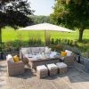 'Peony' Luxury Rattan 8 Seater Modular Garden Sofa Set With Rectangular Table And Parasol By Primrose Living -Plants outlet store FU102231 main image 9a25