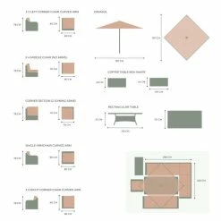 'Peony' Luxury Rattan 10 Seater Modular Garden Sofa Set With Rectangular Table In Stone By Primrose Living -Plants outlet store FU102239 V2 c99a
