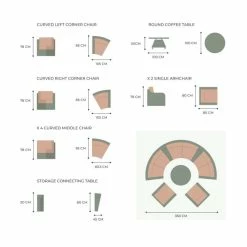 'Peony' Luxury Rattan 8 Seater Modular Garden Sofa Set With Storage Baskets And Coffee Table In Stone By Primrose Living -Plants outlet store FU102251 V2 cb68