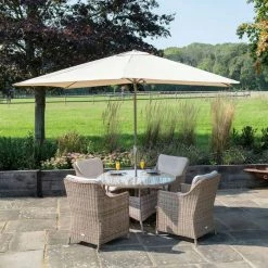 Premium Black Circular 4 Seater Garden Dining Set Cover By Primrose Living - 270x270cm -Plants outlet store FU102367 add image 1 11eb