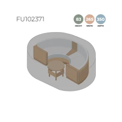 Premium Black Curved Garden Sofa Set Cover By Primrose Living - 265x350cm 21 Premium Black Curved Garden Sofa Set Cover By Primrose Living - 265x350cm -Plants outlet store FU102371 COVER FIX 1 58b2