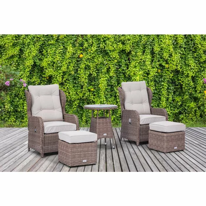 Luxury Rattan Recliner Bistro Set By Primrose Living 9 Luxury Rattan Recliner Bistro Set By Primrose Living - Image 7