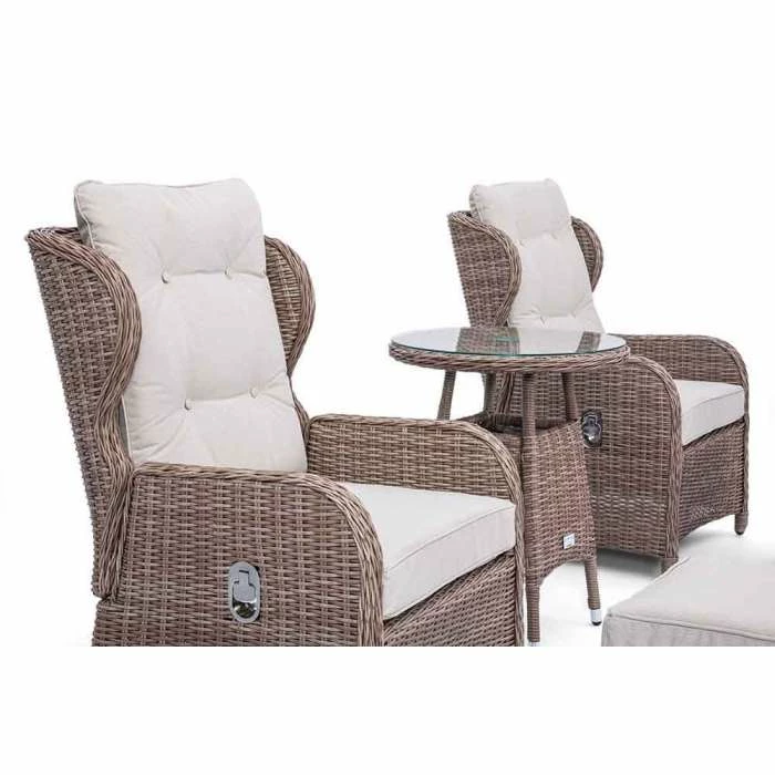 Luxury Rattan Recliner Bistro Set By Primrose Living 6 Luxury Rattan Recliner Bistro Set By Primrose Living - Image 4