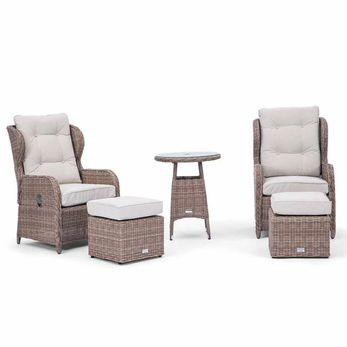 Luxury Rattan Recliner Bistro Set By Primrose Living 4 Luxury Rattan Recliner Bistro Set By Primrose Living - Image 2